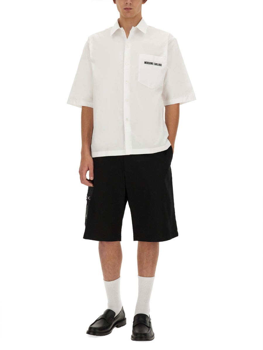 Moschino Men Upsidedown Logo Shirt - 2