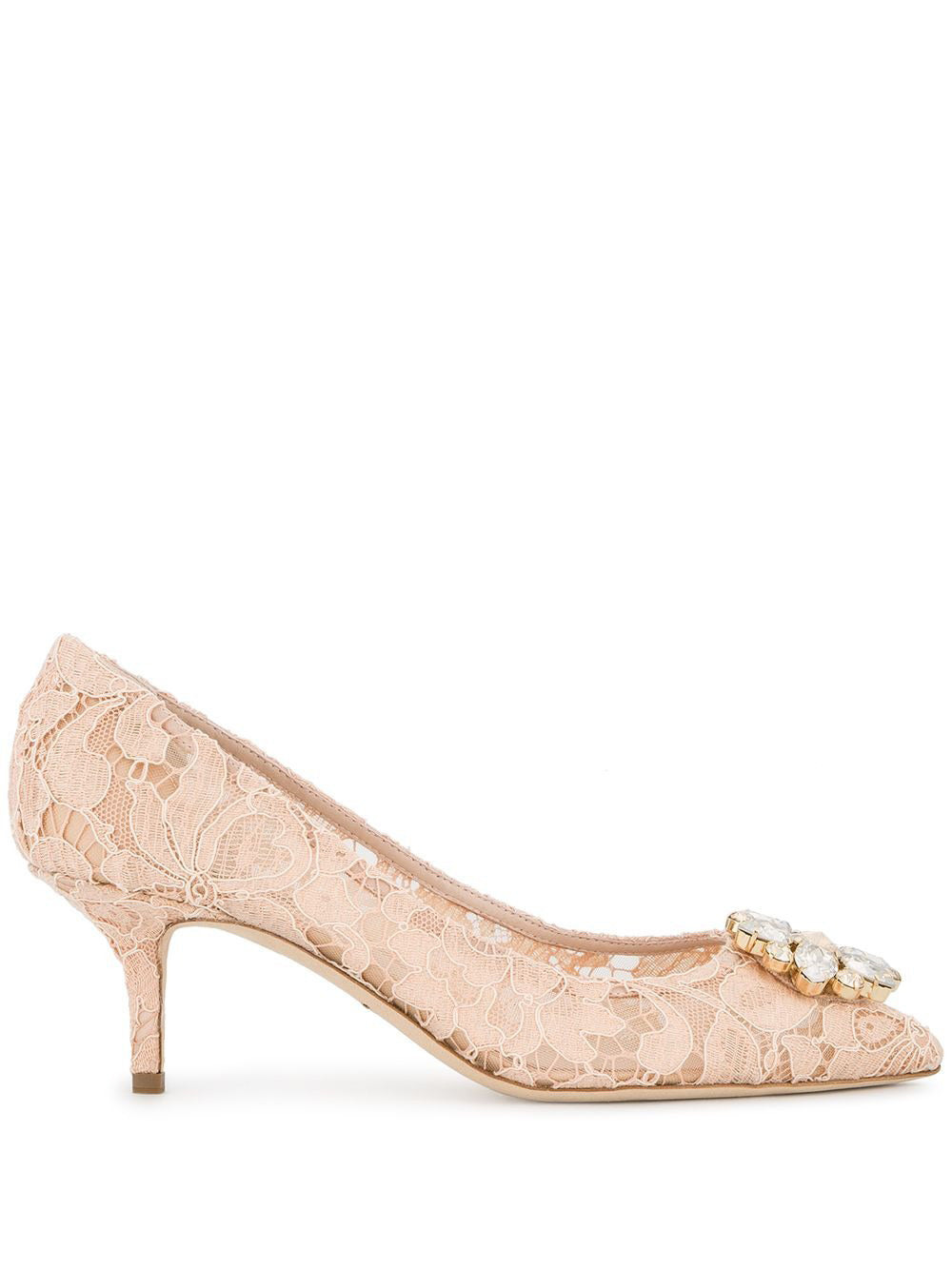 Dolce & Gabbana Women Lace Rainbow Pumps With Brooch Detailing - 2