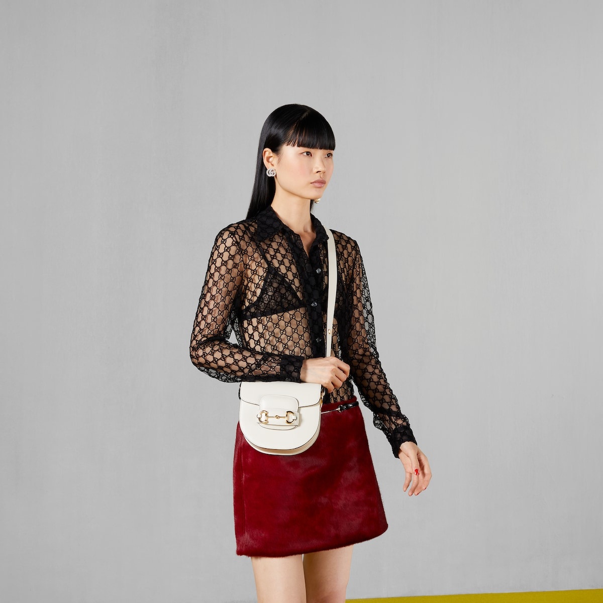 Gucci Horsebit 1955 mini rounded bag - 4