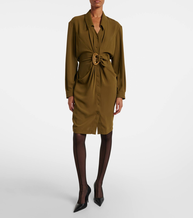 MUGLER re/edit Cow-boys crêpe twill shirt dress outlook