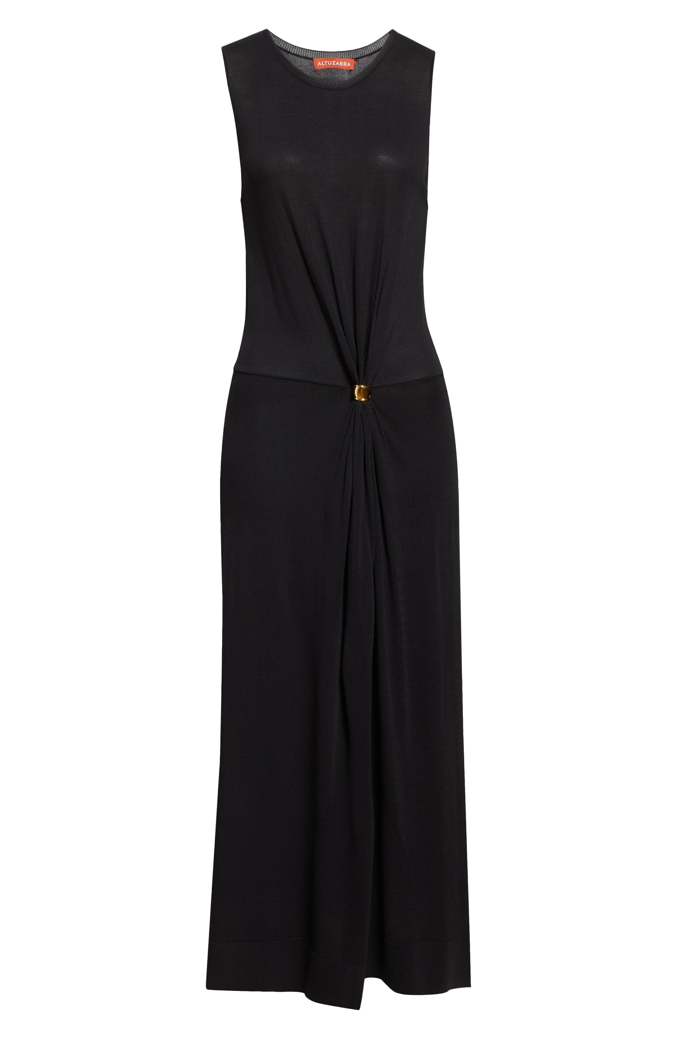 Altuzarra Saralien Cinch Waist Dress in Black at Nordstrom - 5