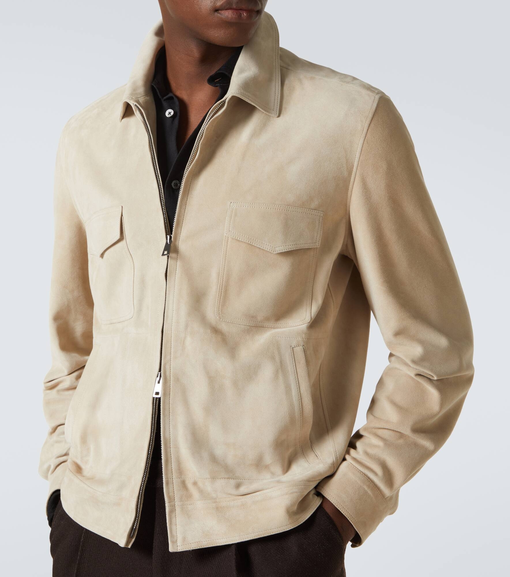 Suede bomber jacket - 5
