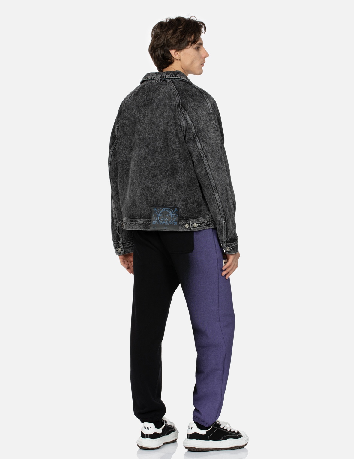 POSTER GRAPHIC AND SEAGULL PRINT LOOSE FIT DENIM JACKET - 4