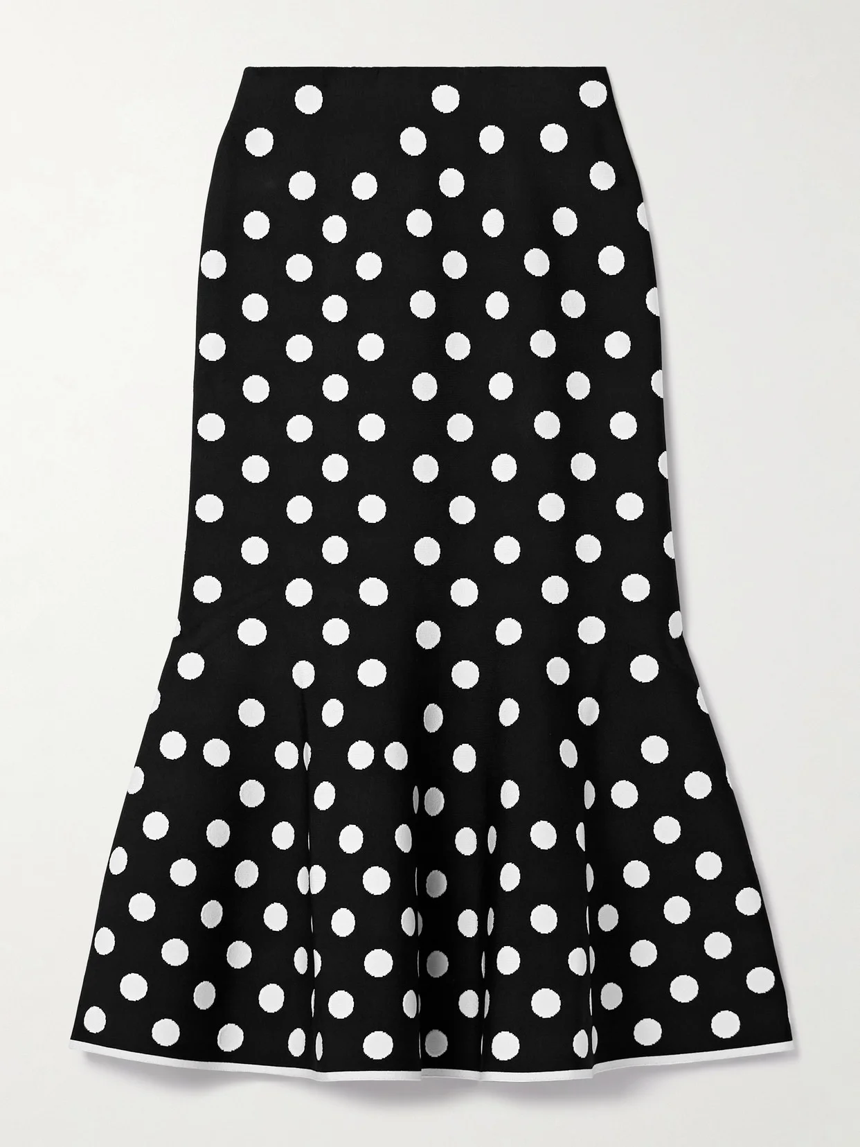 Polka-dot Jacquard-knit Skirt - 1