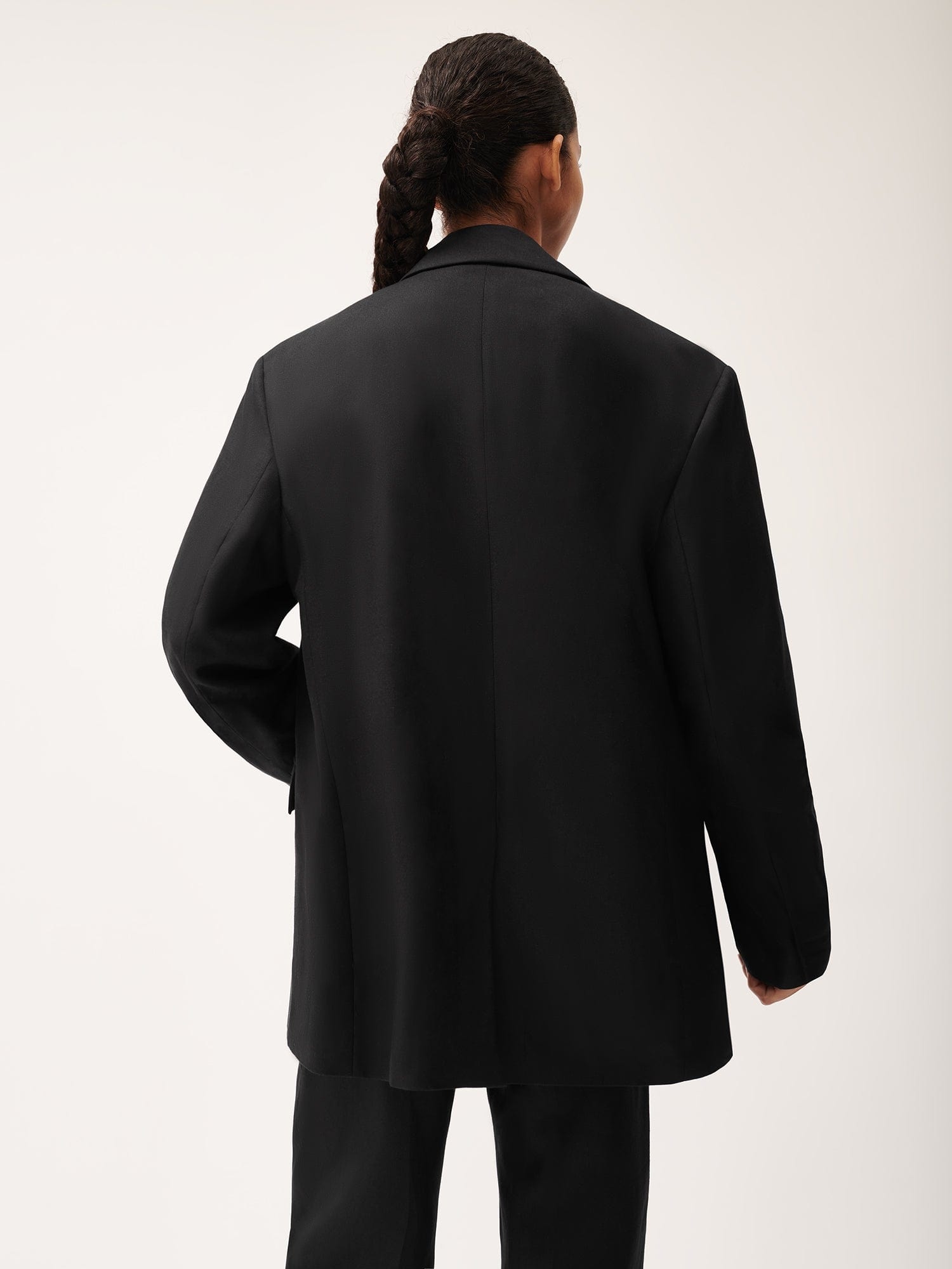 Womens DNA FrutFiber Oversized Blazer - Black - 4