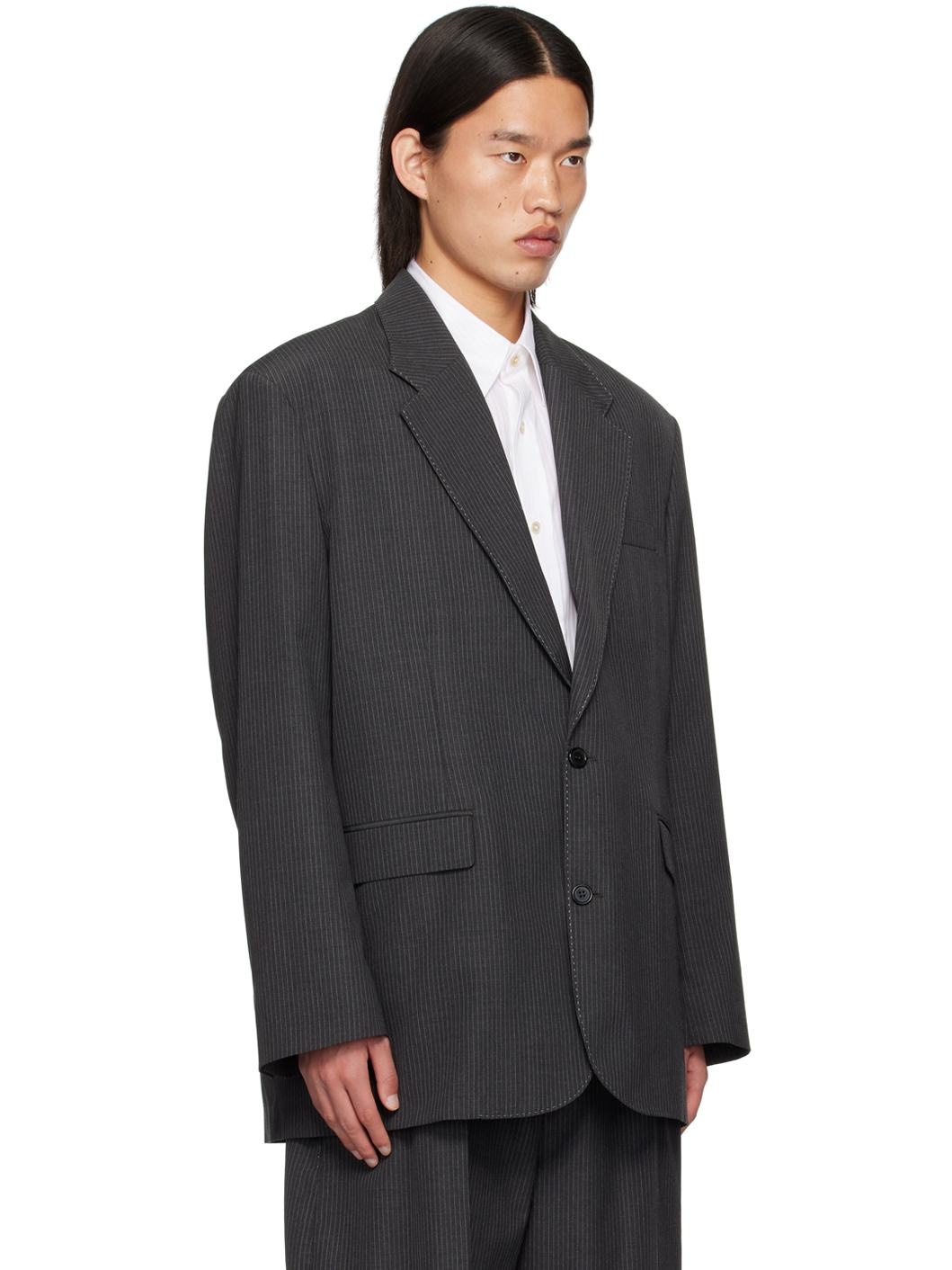 Gray Relaxed-Fit Blazer - 2