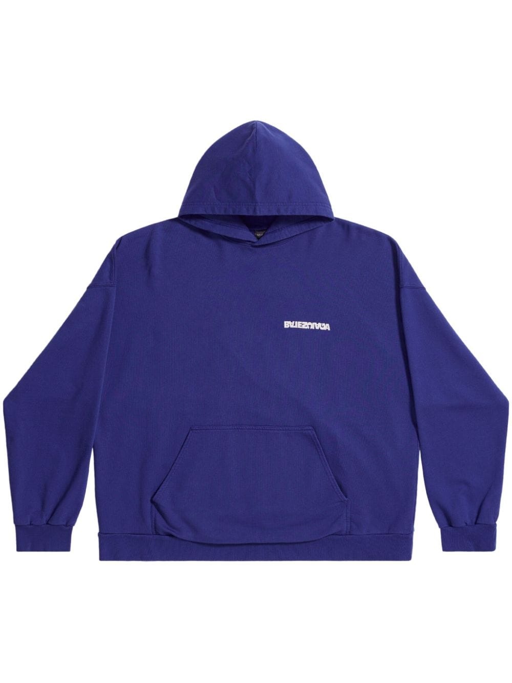 logo-print cotton hoodie - 1