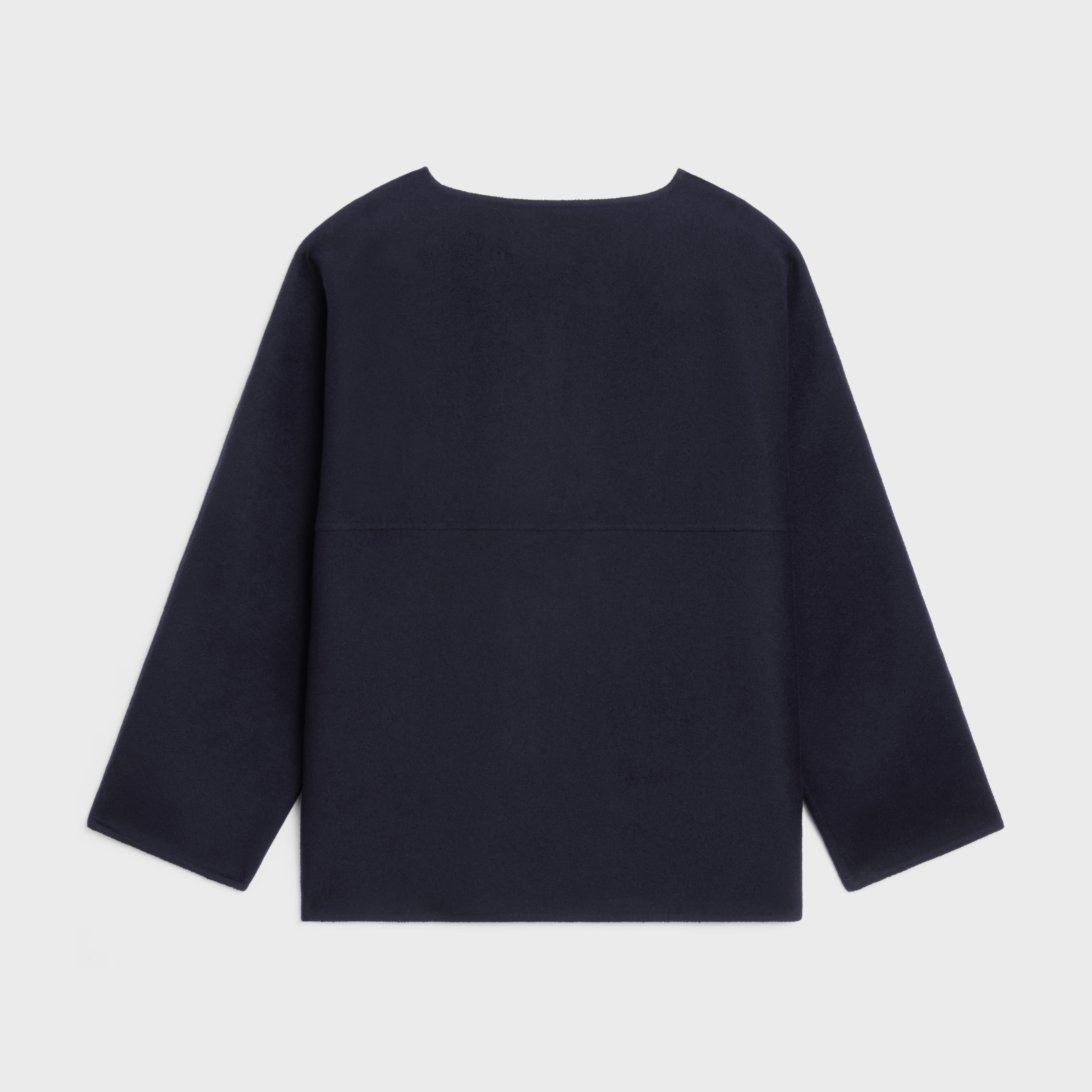 OPEN COLLAR TUNIC IN BRAIDED BOUCLÉ TWEED - 2