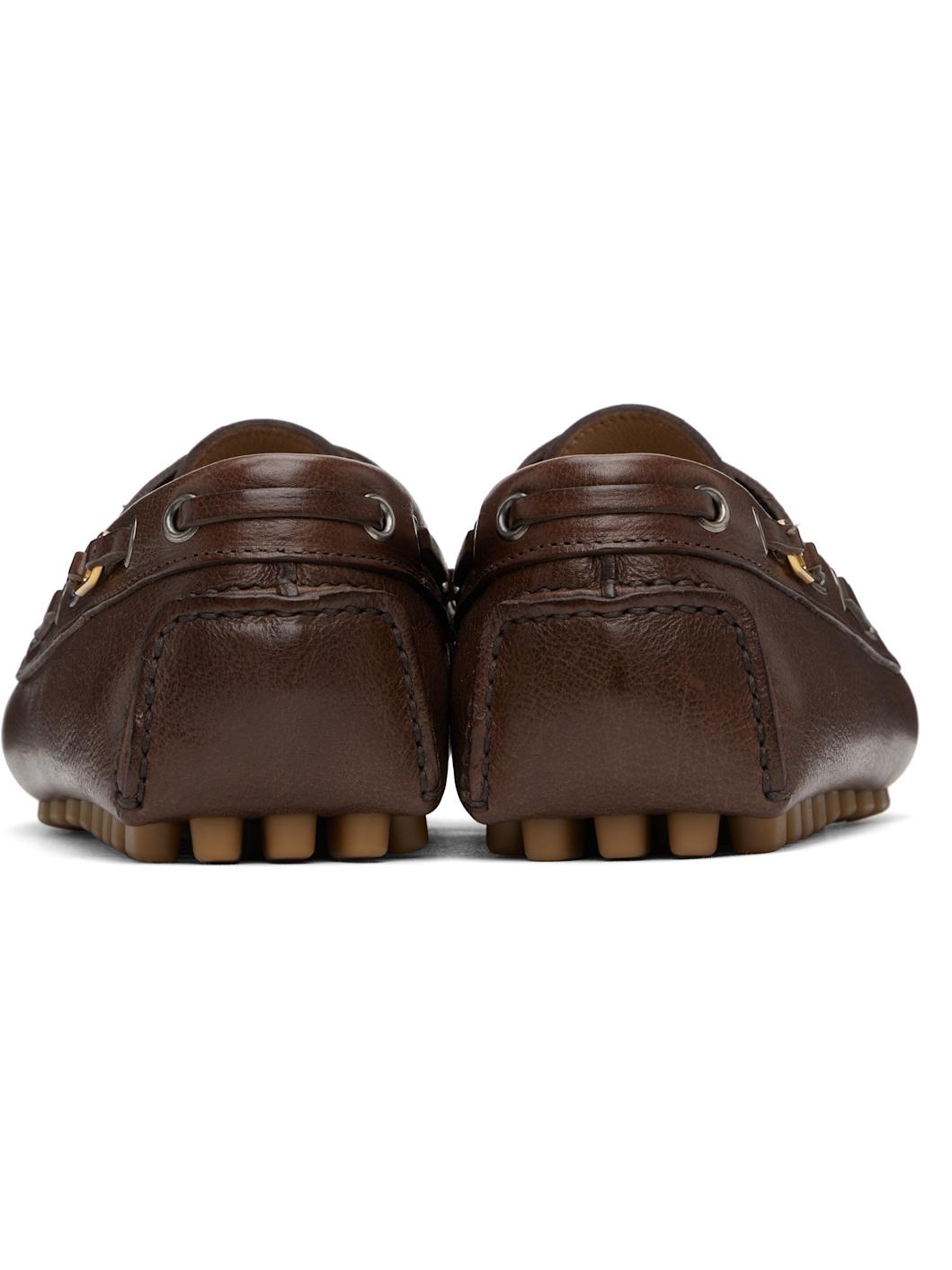 Brown Driver Fastaway Buffalo Loafers - 2