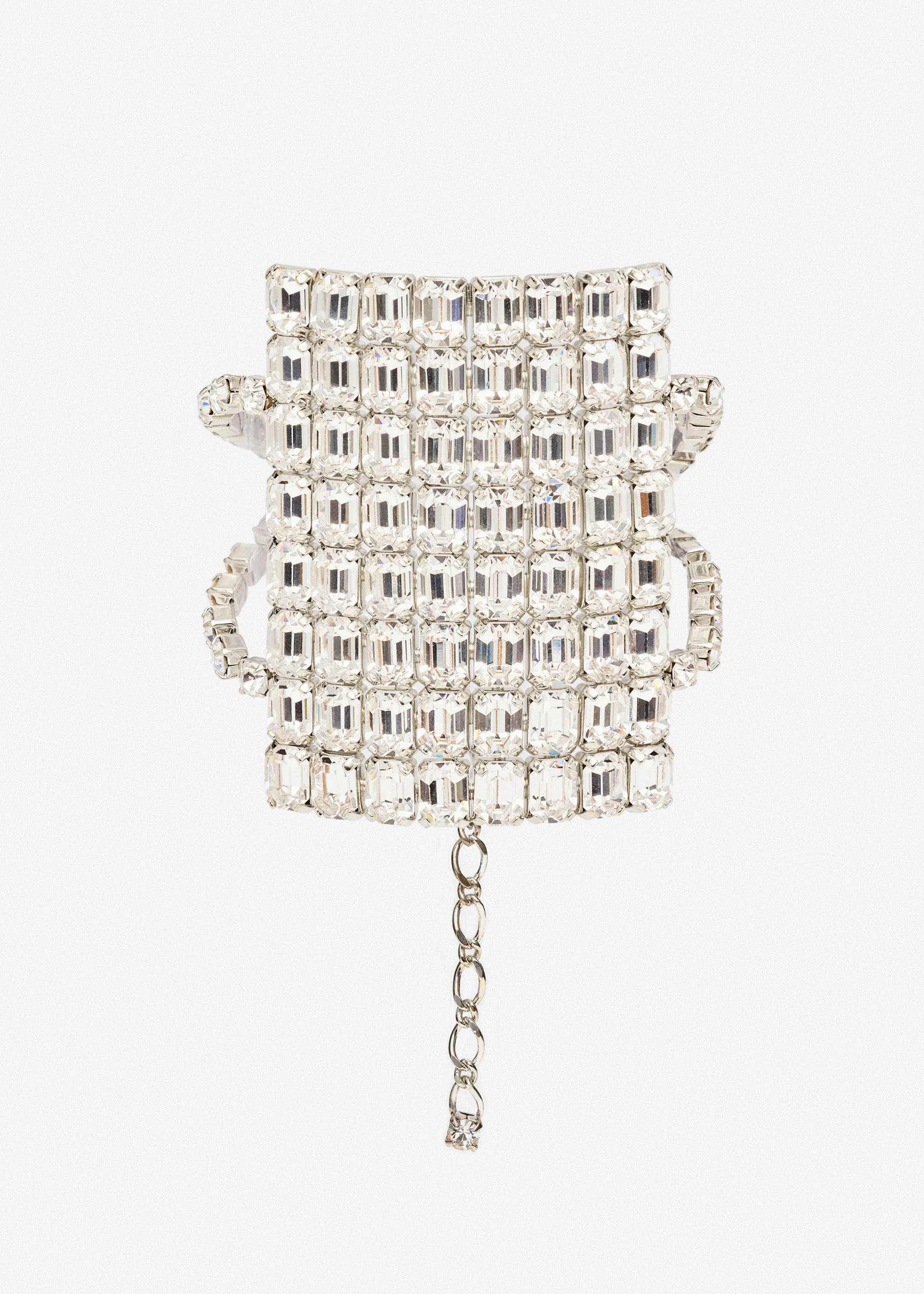 Cuff bracelet with silver crystals - 1