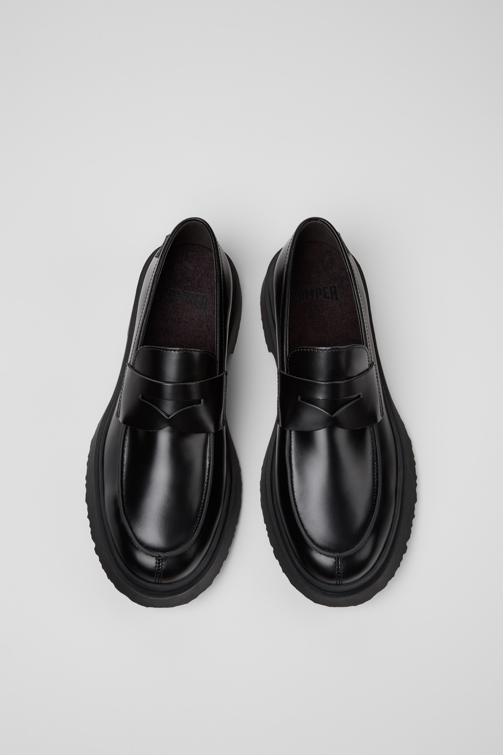 Black Leather Mocasins for Men. - 4