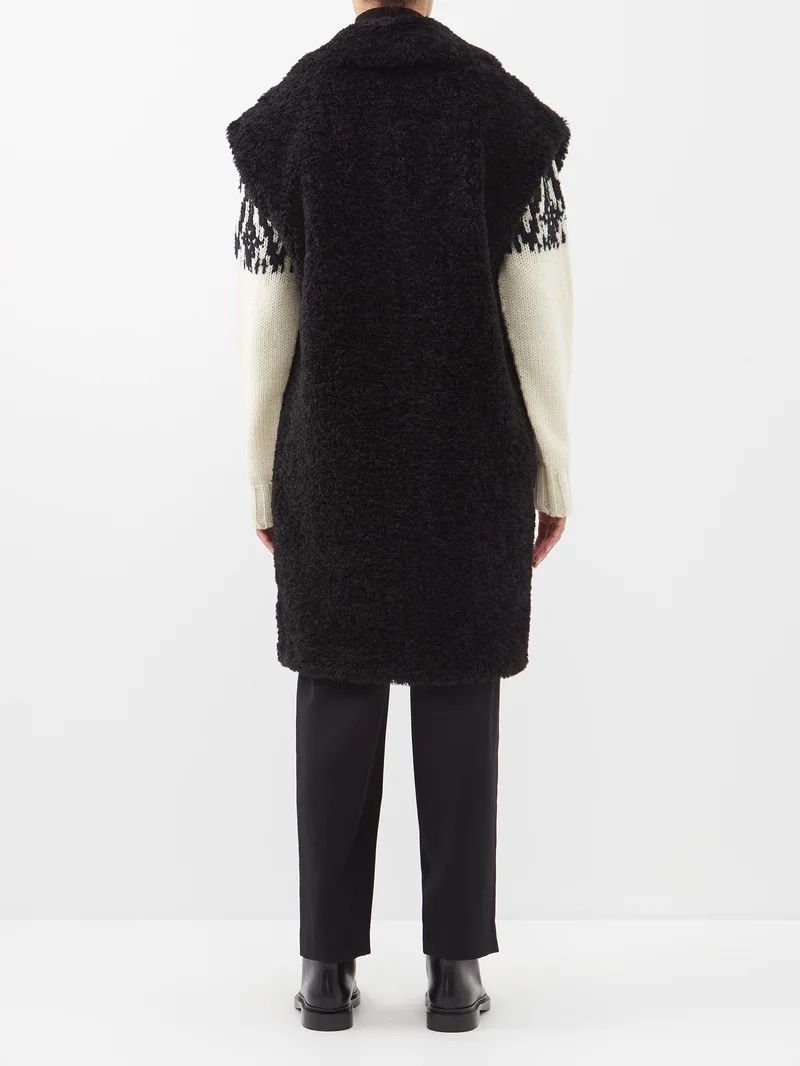 Faux shearling gilet - 5