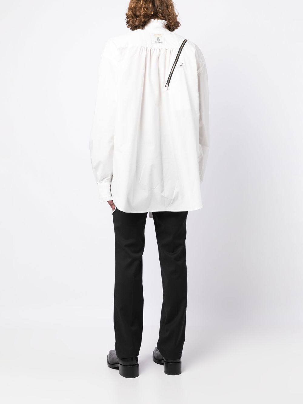 ruffled reversible cotton shirt - 4