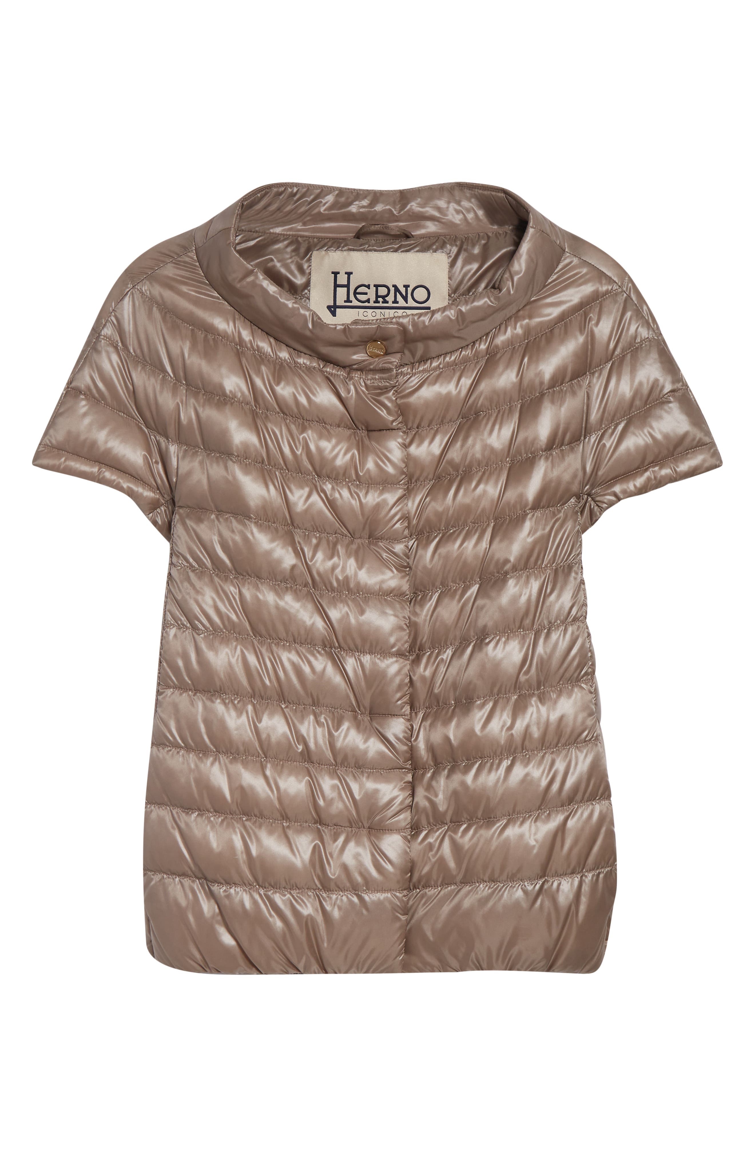 Herno Emilia Cap Sleeve Quilted Down Jacket in Tortora at Nordstrom - 7