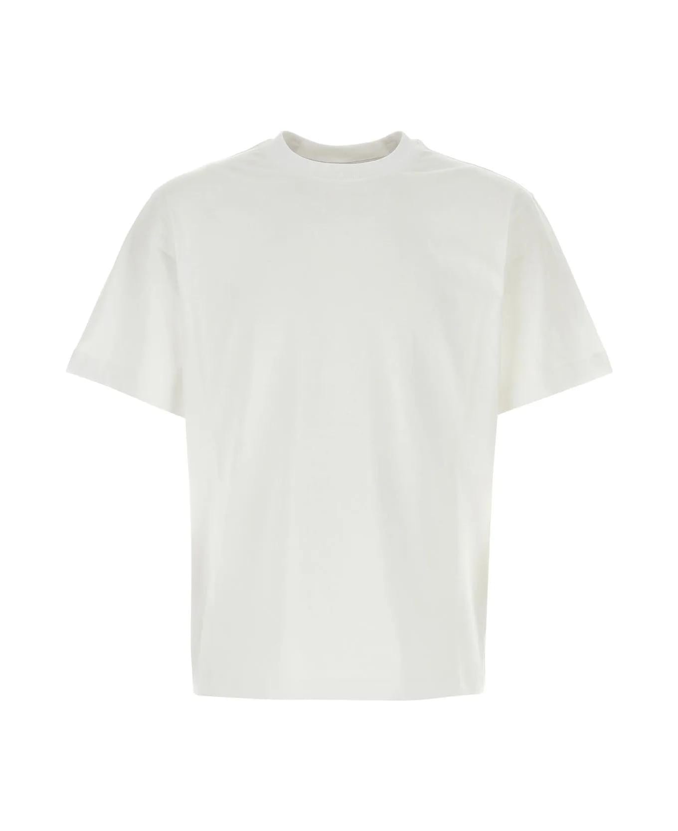White Stretch Cotton T-shirt - 1