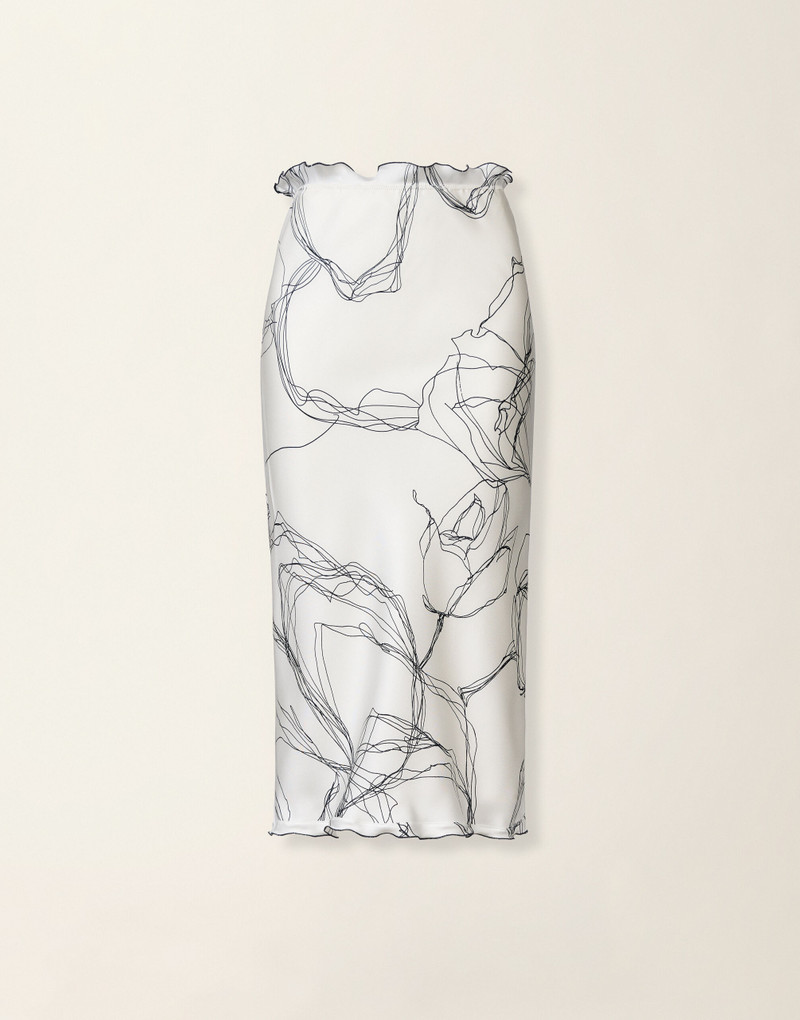 Silk twill skirt 1