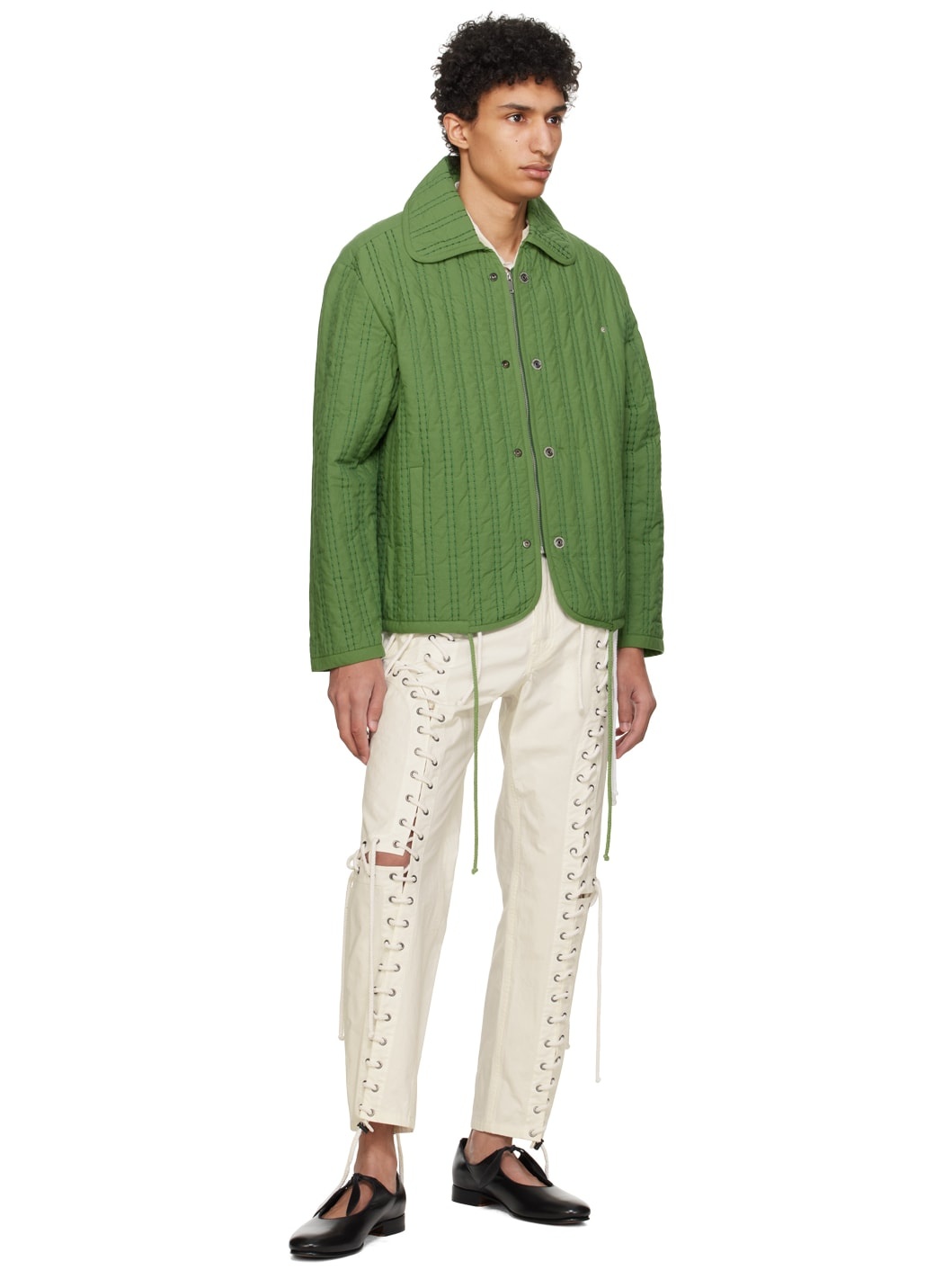 Green Quilted Jacket - 4