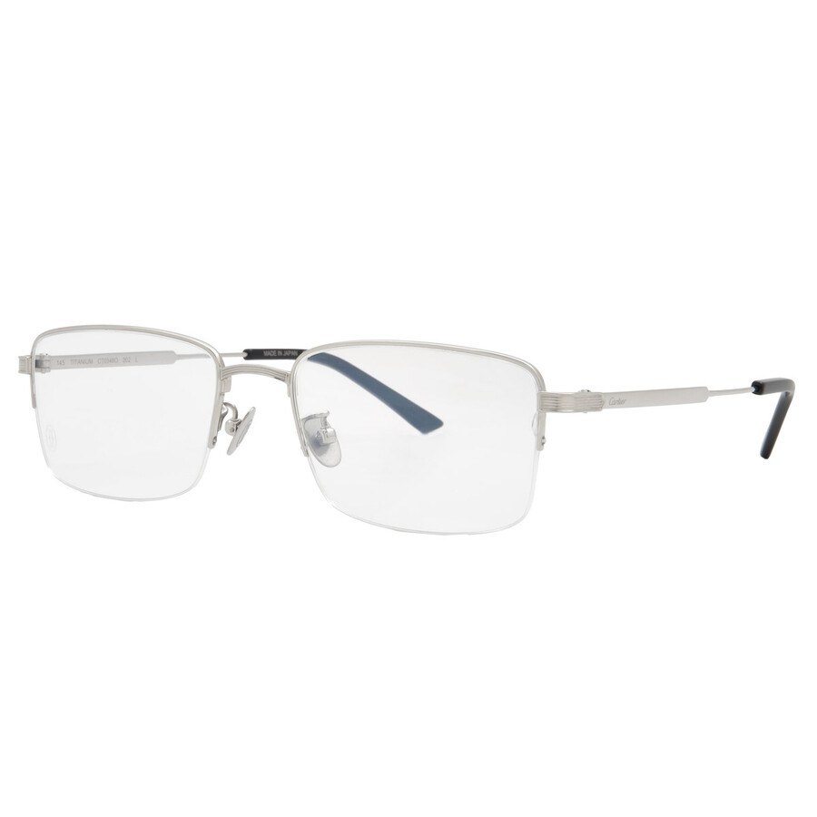 Cartier Premiere de Cartier Demo Rectangular Men's Titanium Eyeglasses CT0348O 002 55 - 2