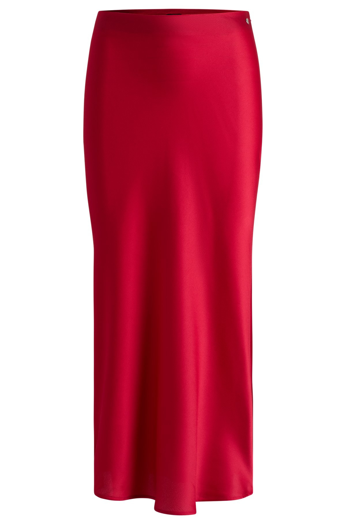 MIDI-LENGTH SKIRT IN HAMMERED SATIN - 1