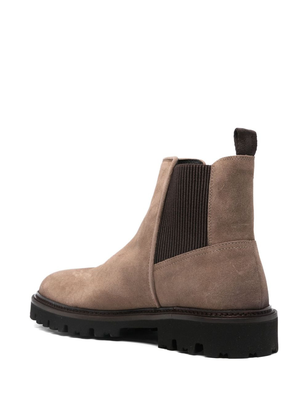 leather ridged-sole boots - 3