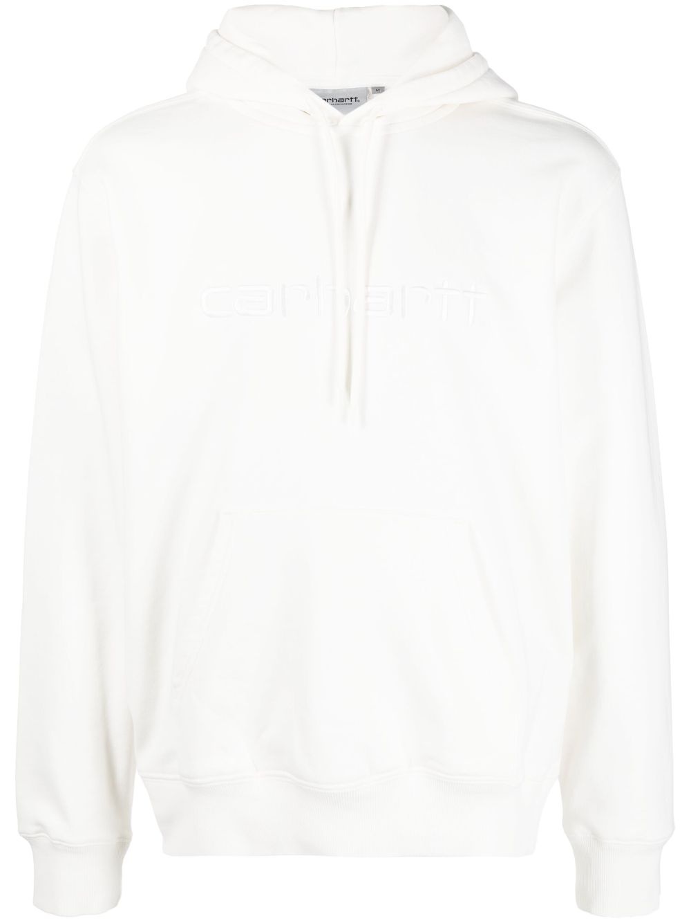 embroidered-logo cotton hoodie - 1