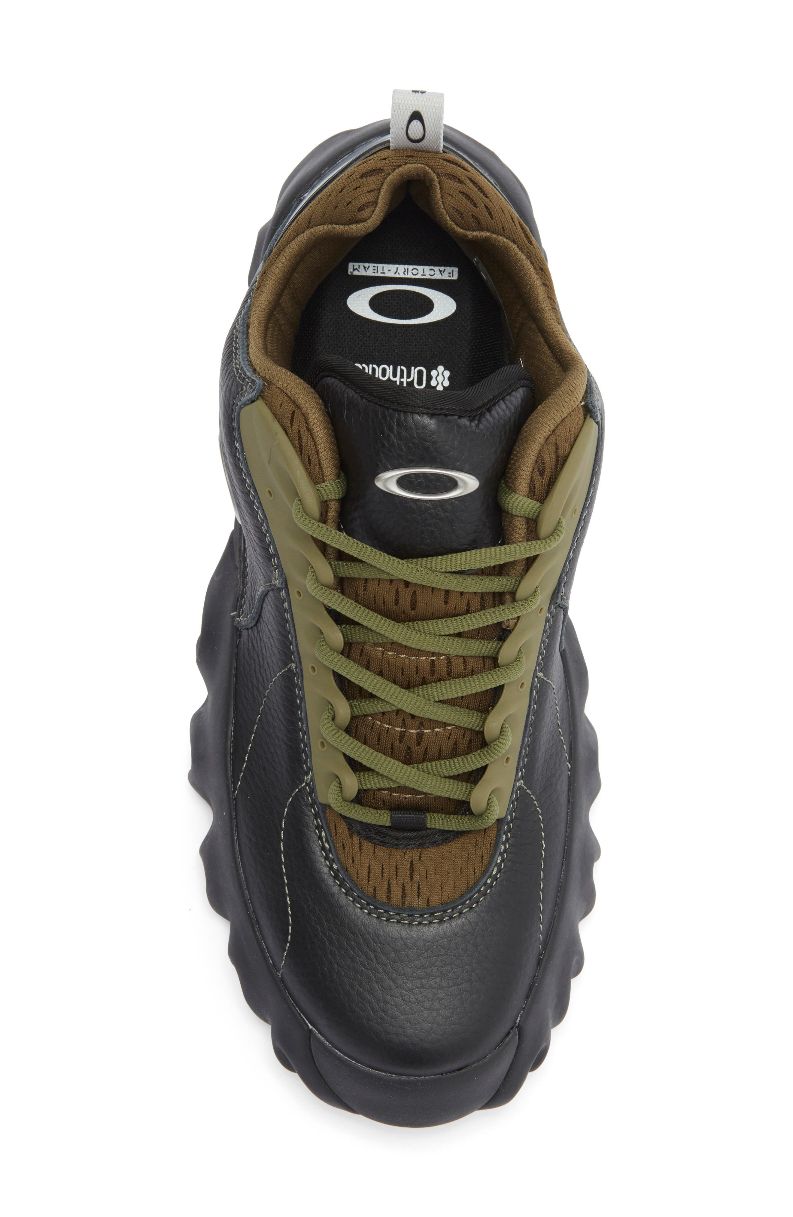 Oakley Factory Team Chop Saw Mixed Media Sneaker in Black/Chive at Nordstrom - 5
