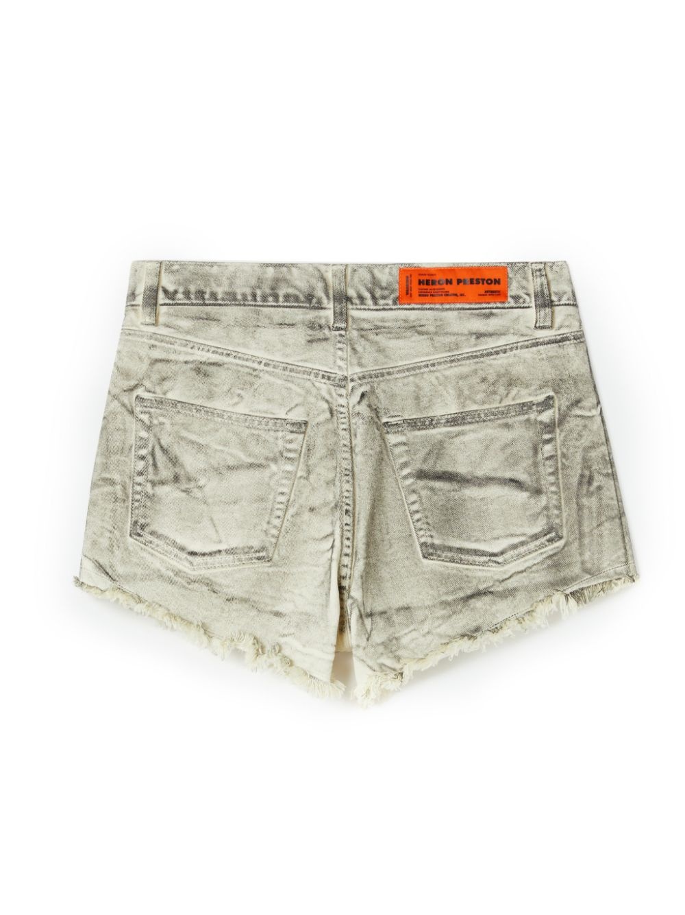 OVERDYED SPRAY DENIM SHORTS - 6