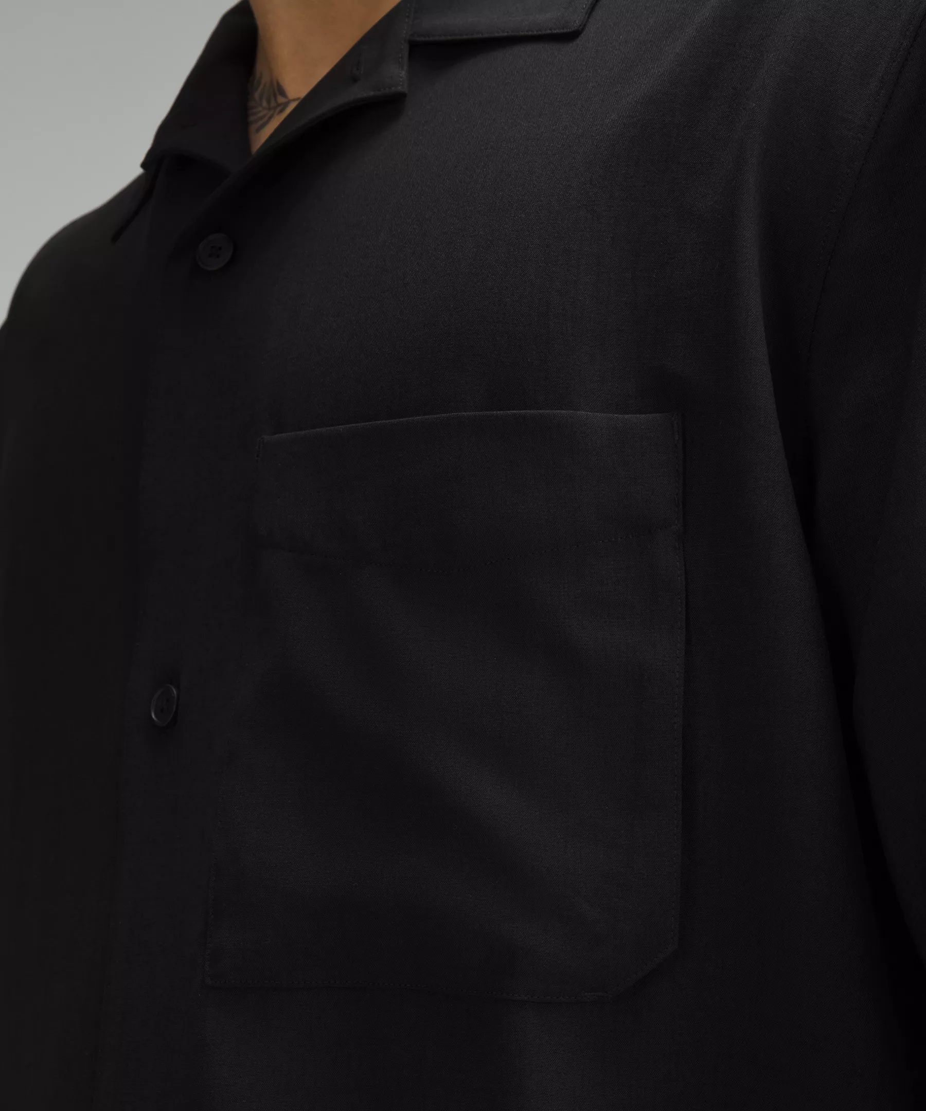 Lightweight Camp Collar Button-Up Shirt - 6