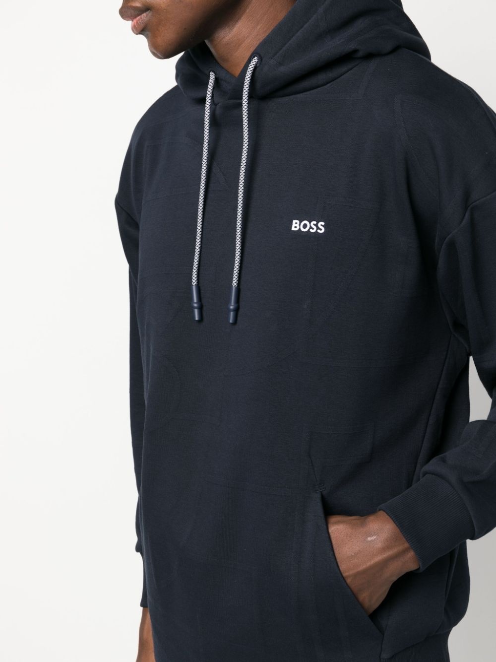 logo-embroidered drawstring hoodie - 5