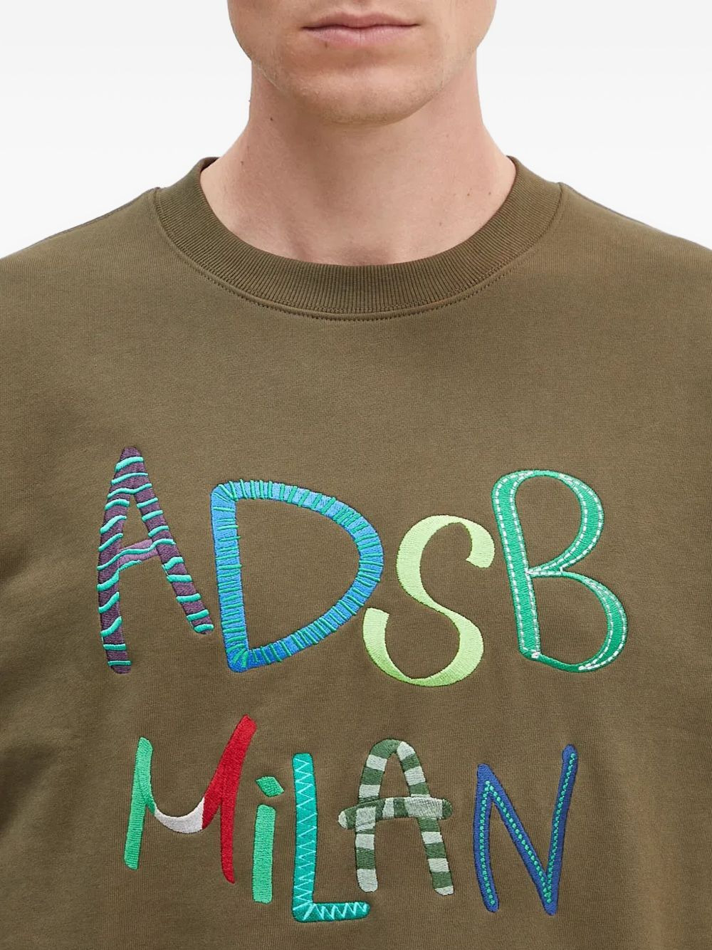 embroidered cotton sweatshirt - 5