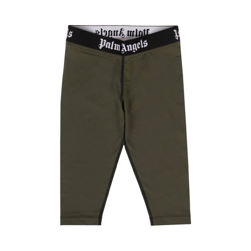 Palm Angels Knee Length Cyclist Leggings 'Military Green' - 1