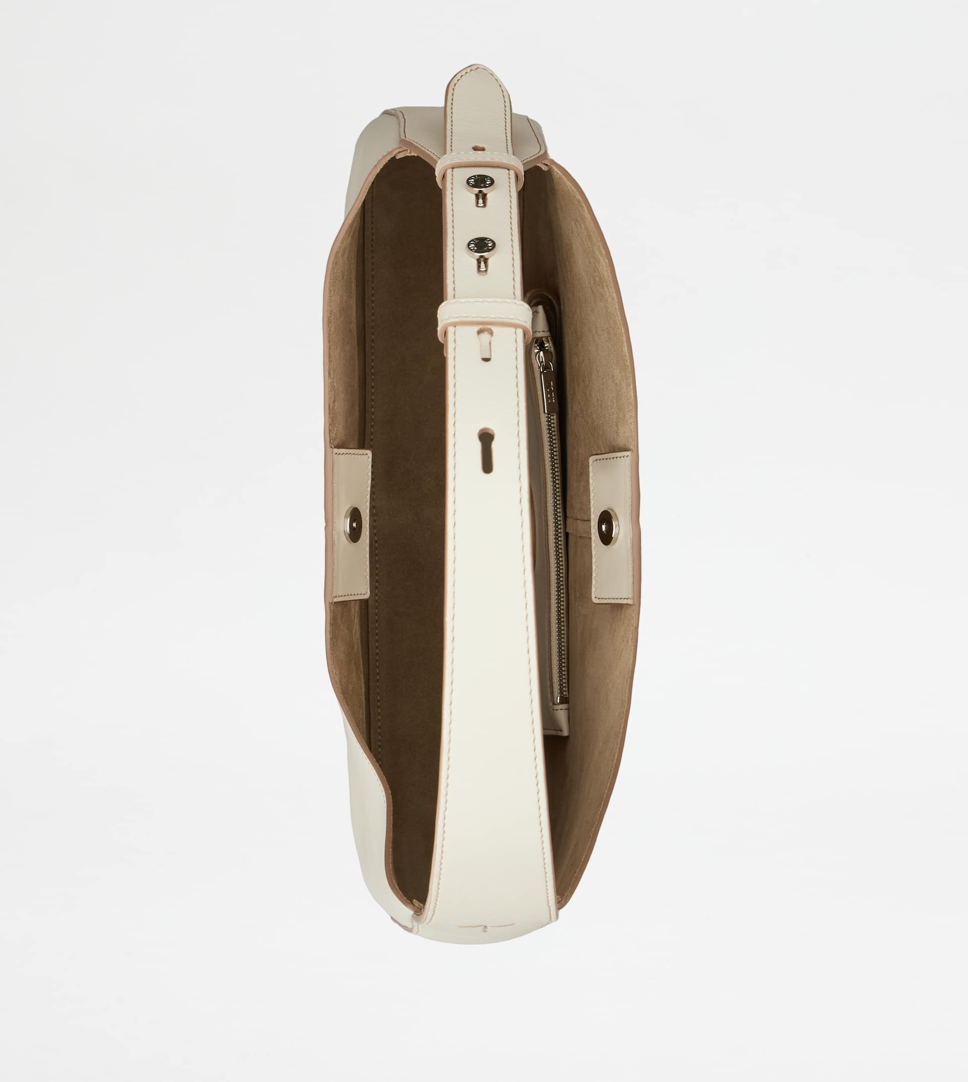 TOD'S DI BAG HOBO IN LEATHER MEDIUM - WHITE - 4