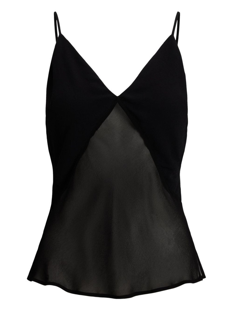 cross-back V-neck top 1