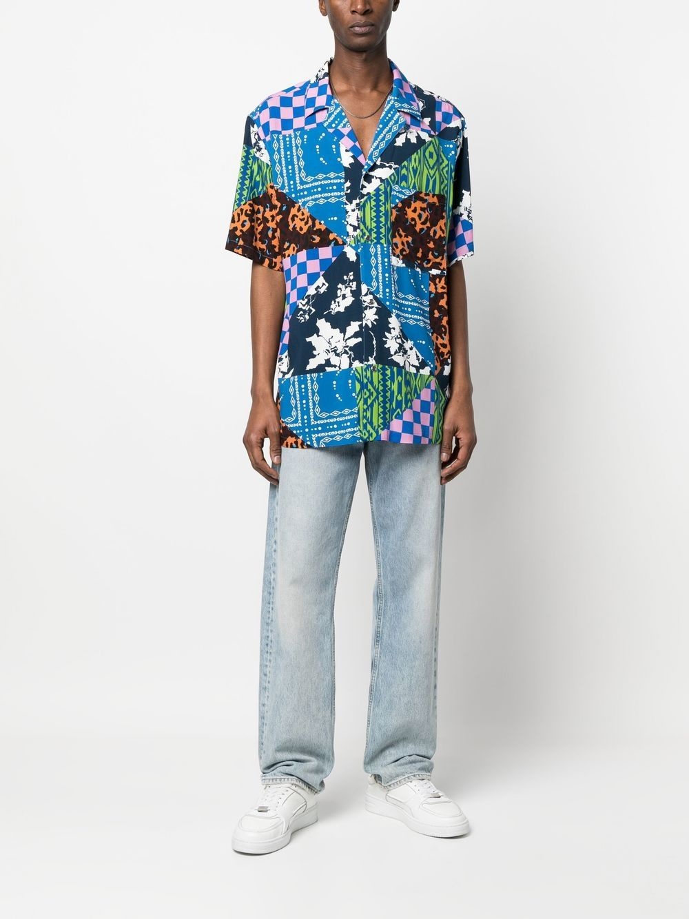 mix print shirt - 2