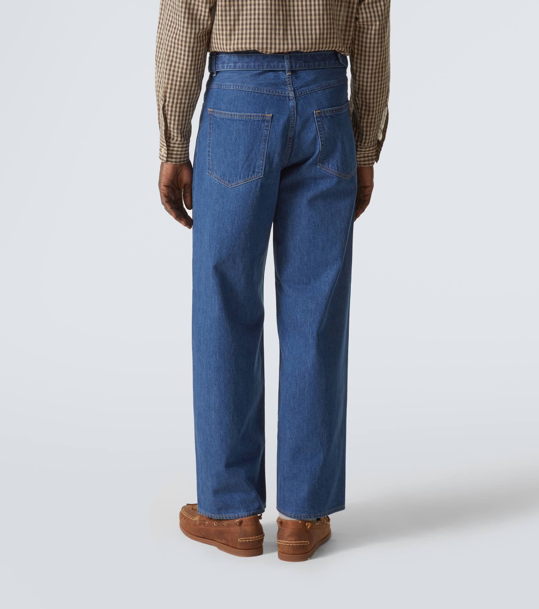 Belted straight jeans - 4