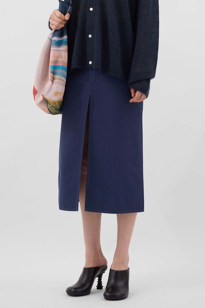 SUNNEI LONG SPLIT SKIRT / blue outlook