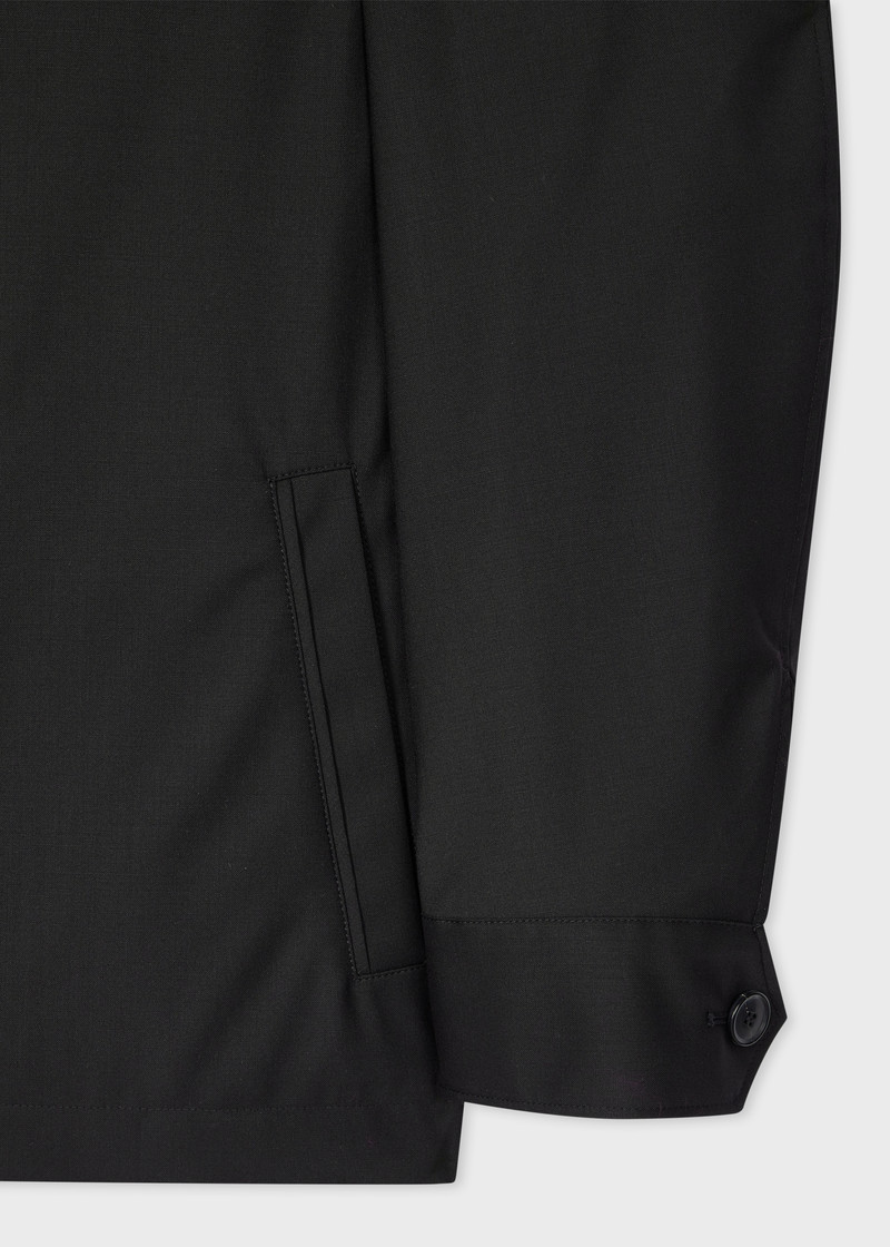 Paul Smith Black 'Storm System' Wool Harrington Jacket outlook