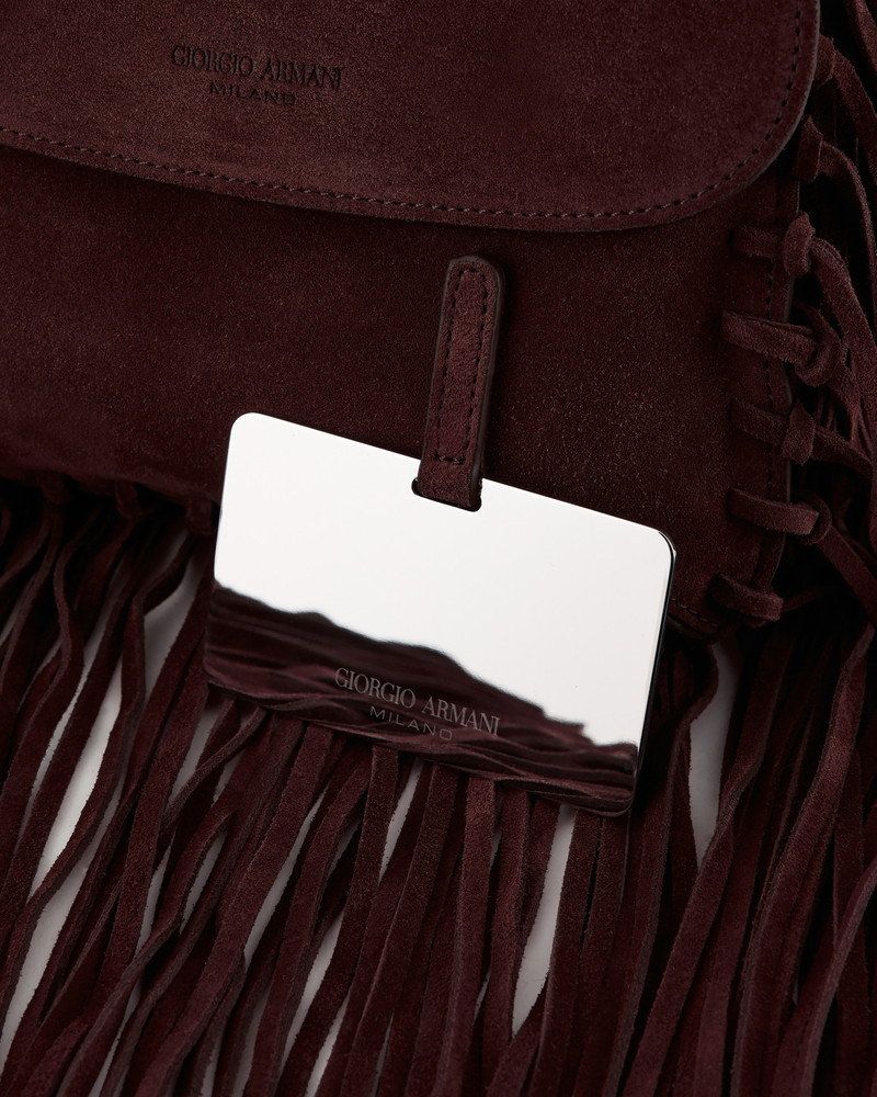 La Prima fringed suede bag 7