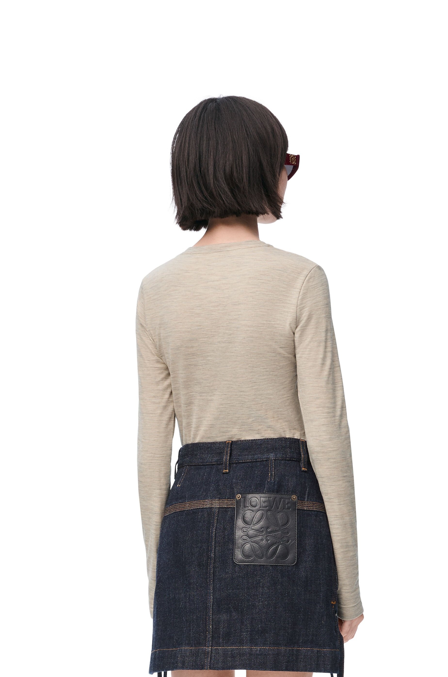 Long sleeve top in stretch wool - 4