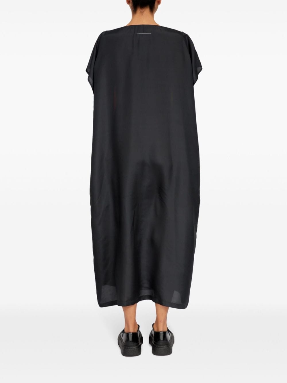 silk T-shirt maxi dress - 4