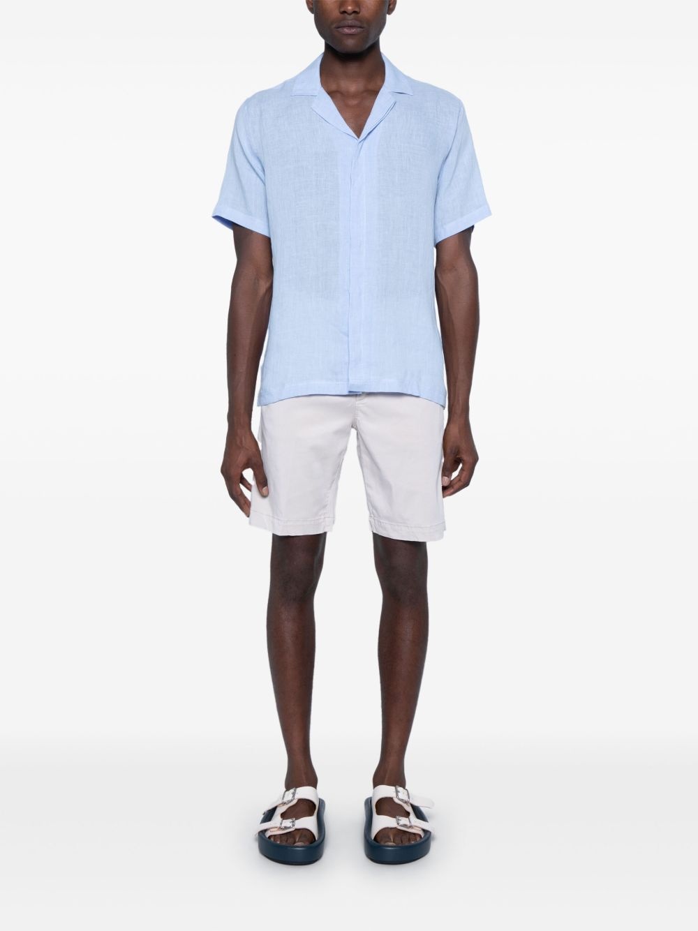 linen short-sleeved shirt - 2