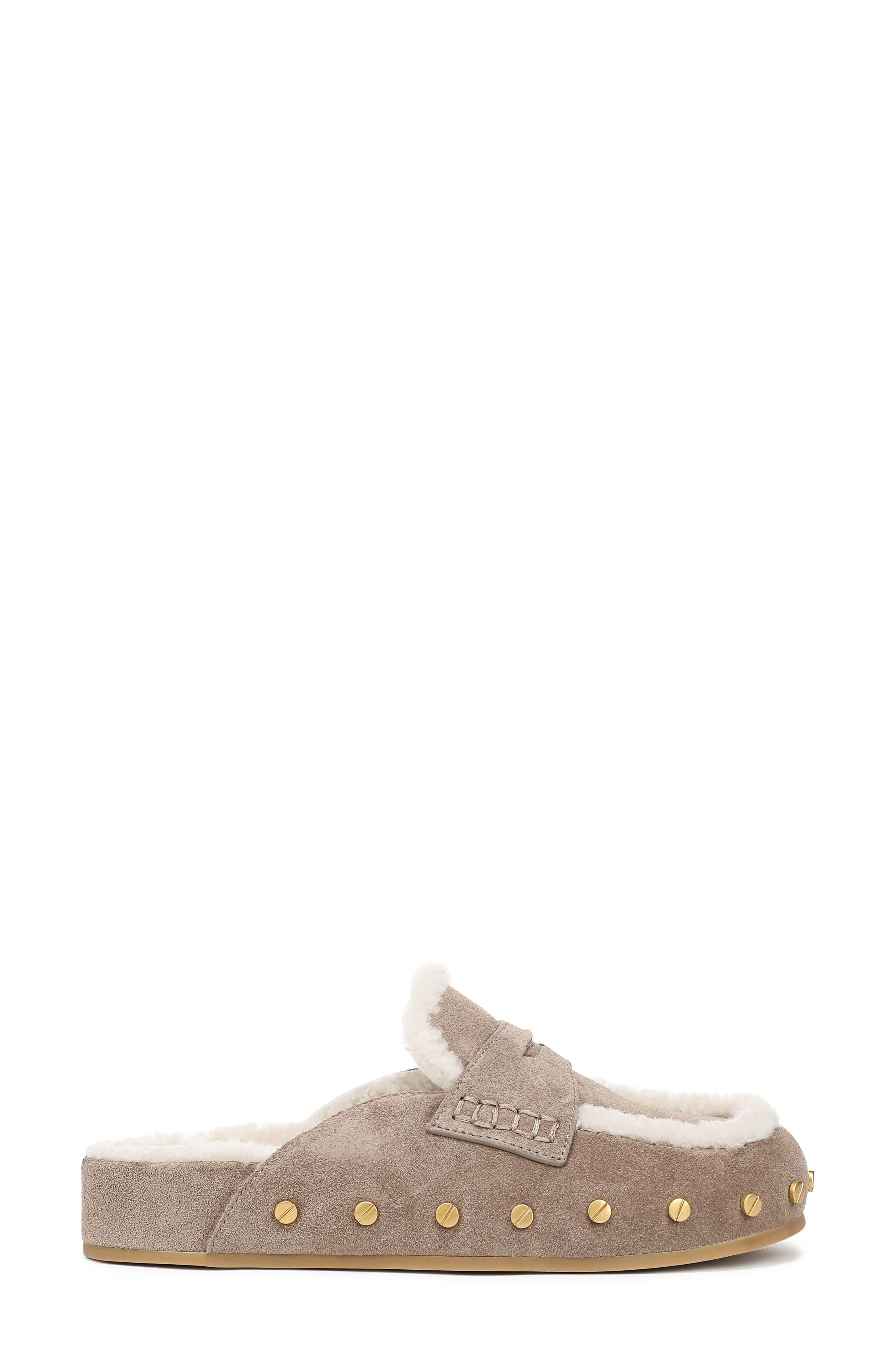 Veronica Beard Fenix Genuine Shearling Mule in Bark Ecru at Nordstrom - 3