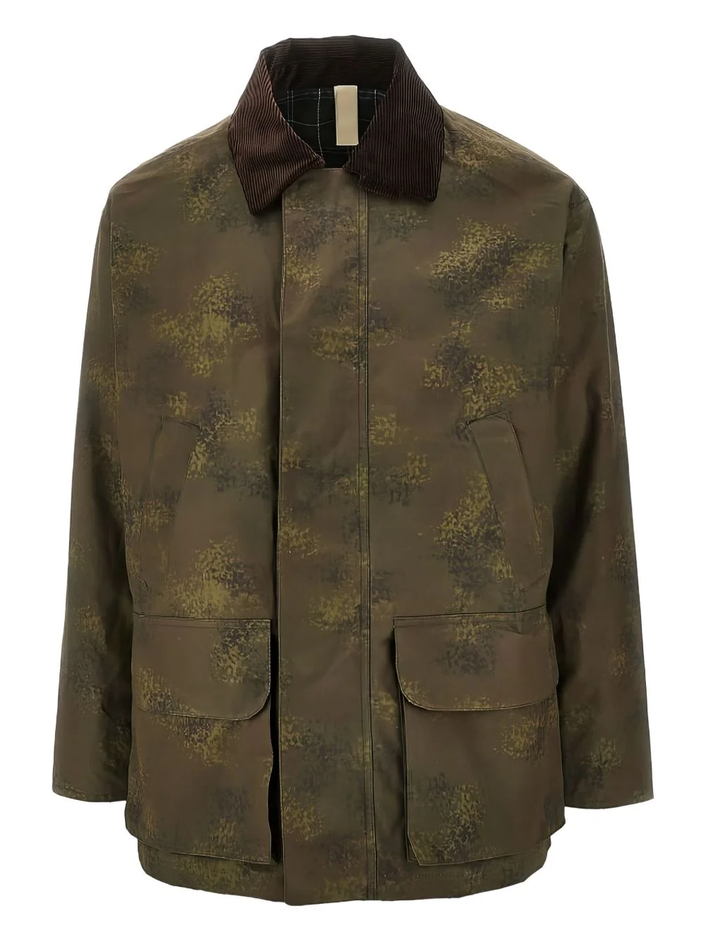 corduroy-collar jacket - 1