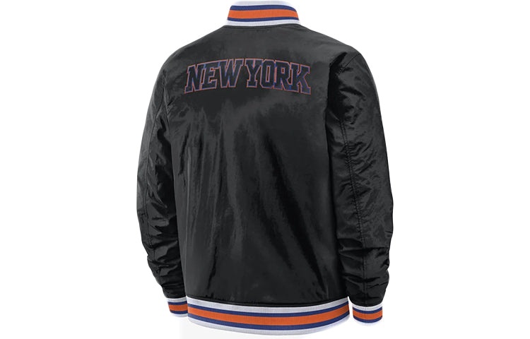 Nike New York Knicks Courtside Men's Nike NBA Reversible Jacket Black/Blue AV6592-010 - 2