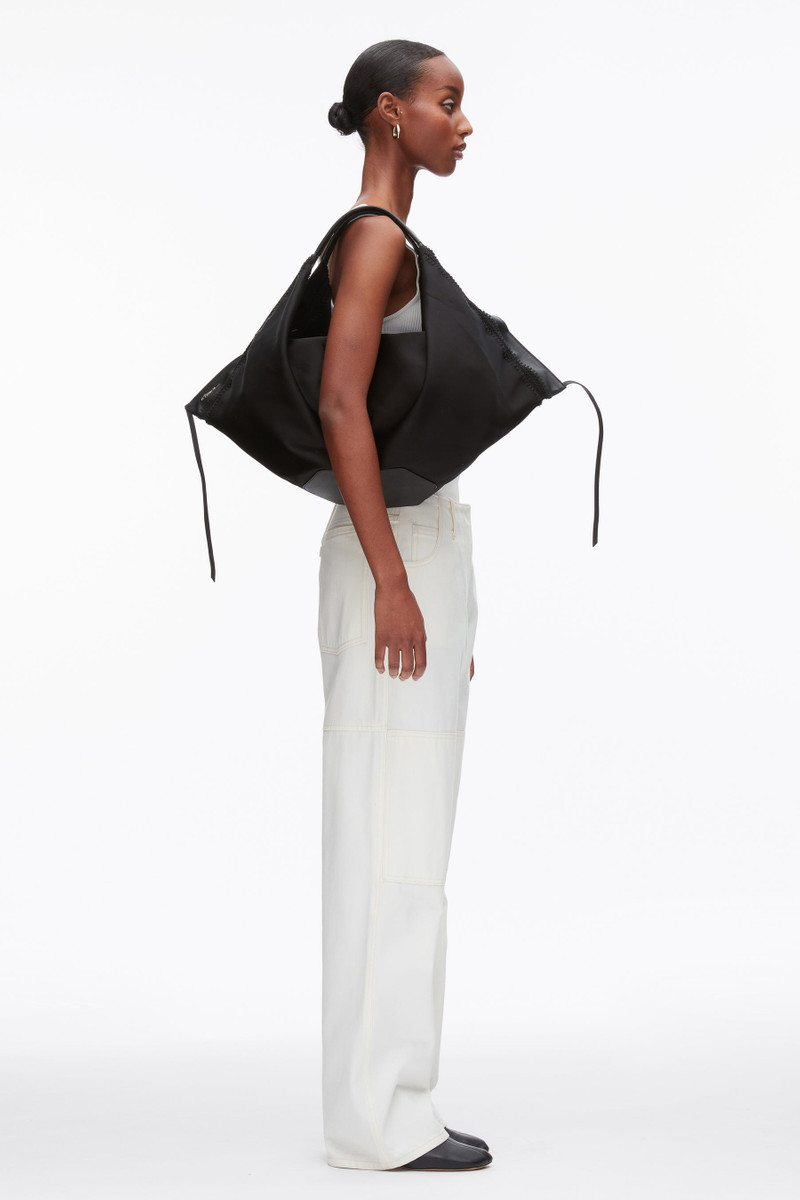 Structured Satin Luna Medium Bag 5