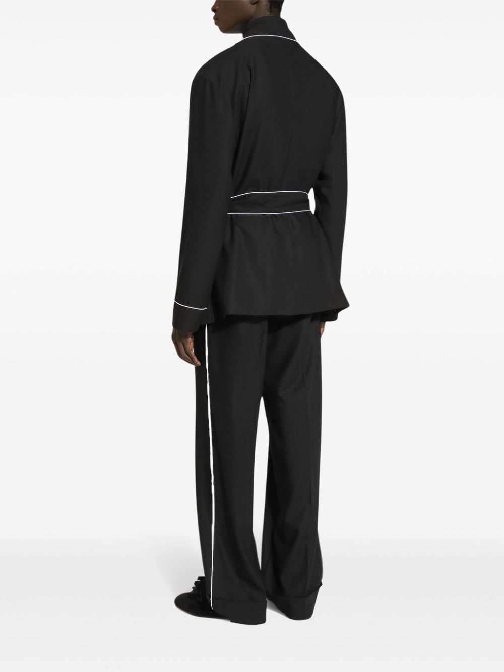contrast-trim lounge trousers - 4