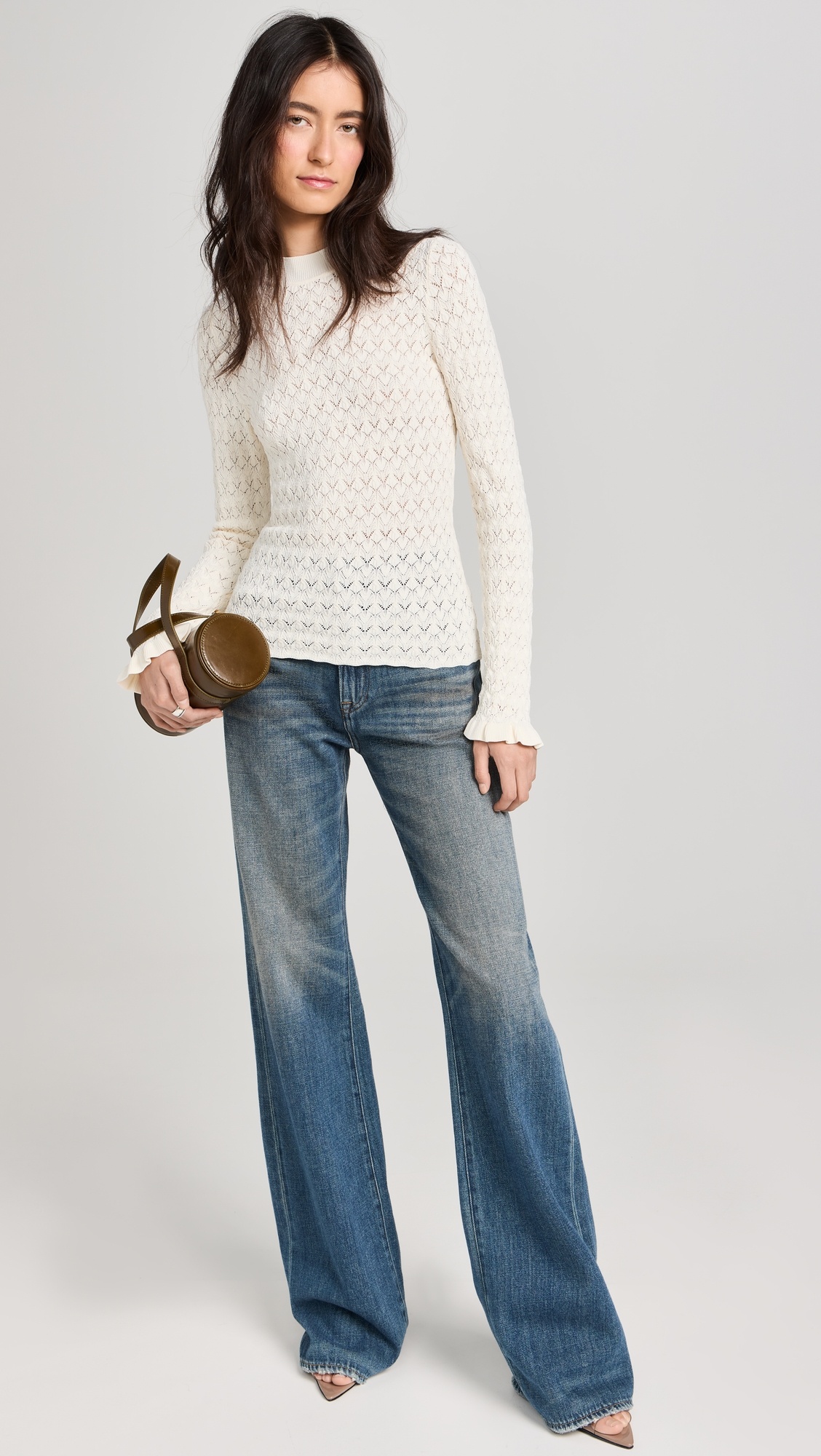 Rue Fine Knit Gauge Knit High Neck Sweater - 4