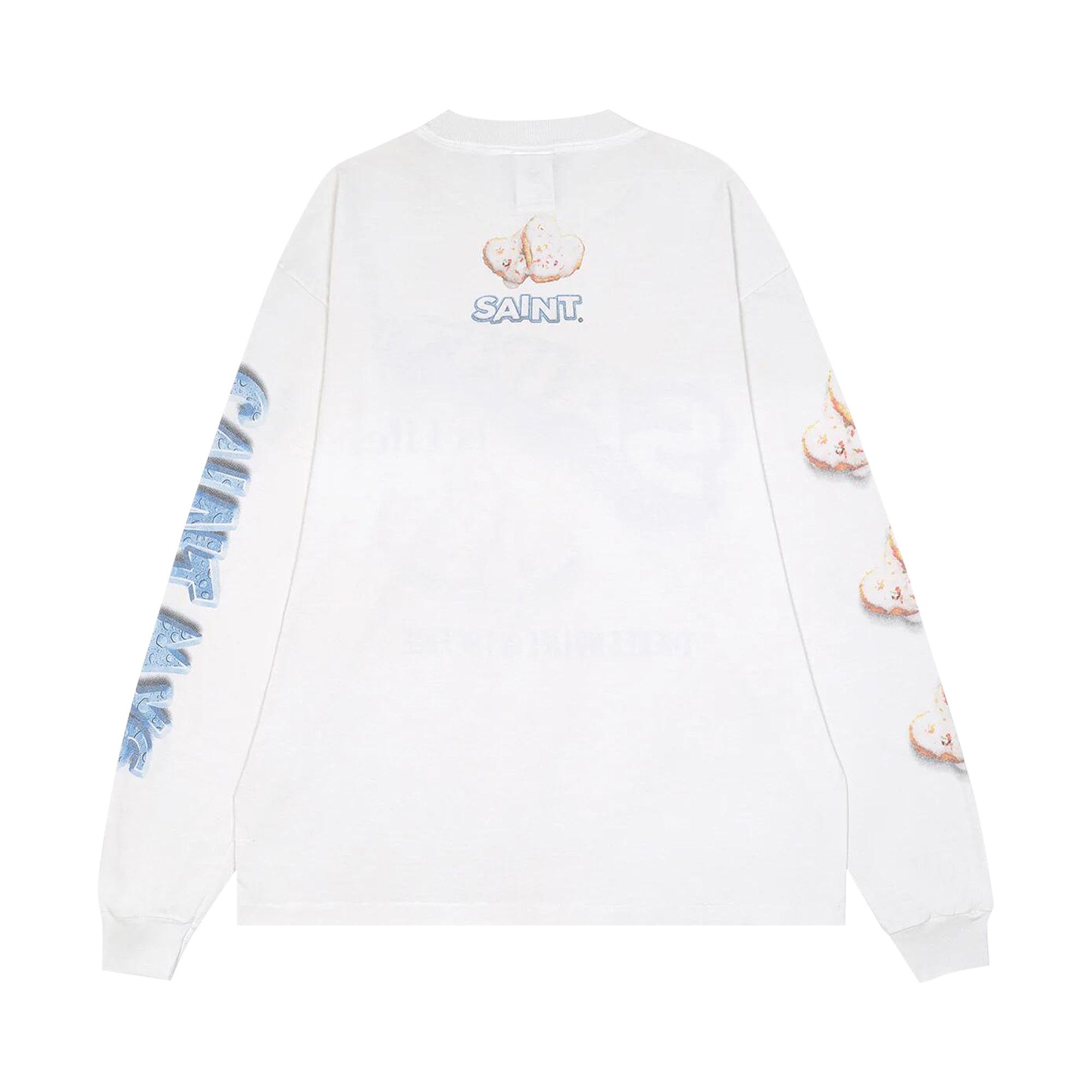 SAINT Mxxxxxx Heart Cake Long-Sleeve Tee 'White' - 2