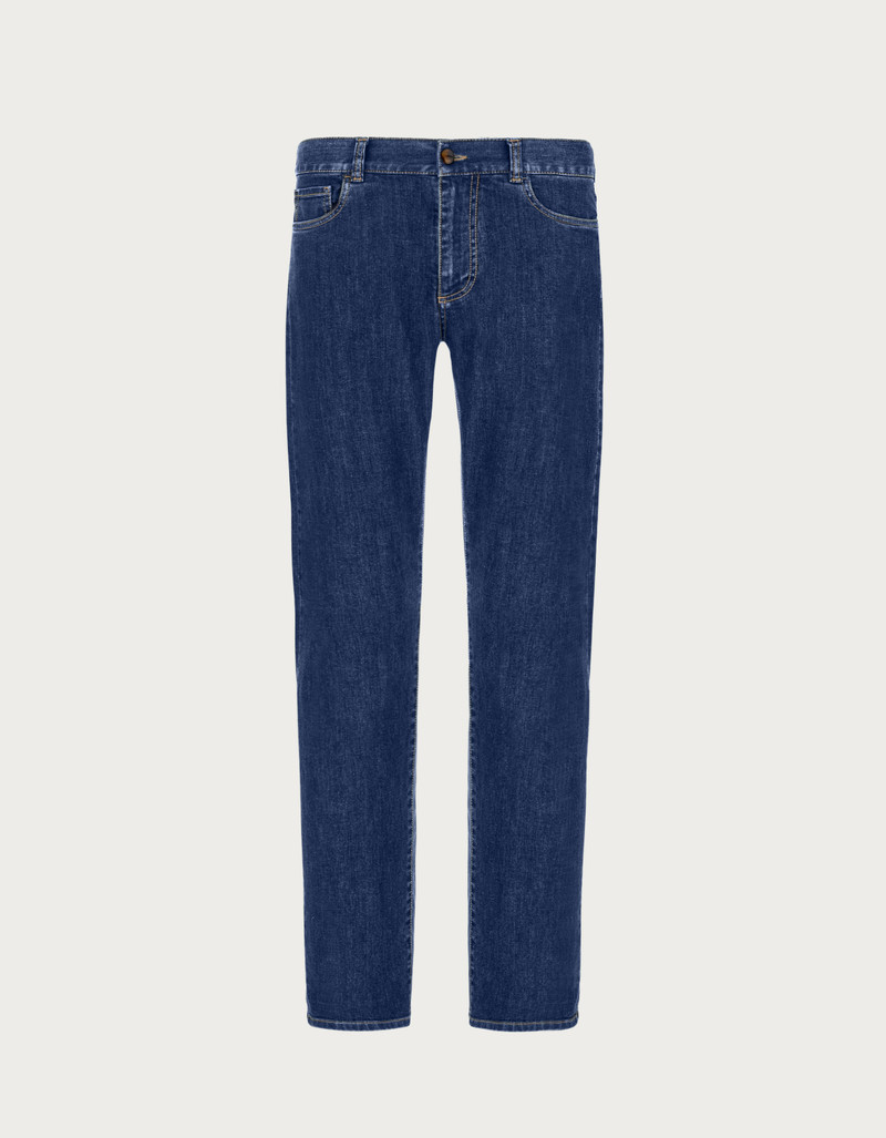 BLUE 5-POCKET JEANS 1