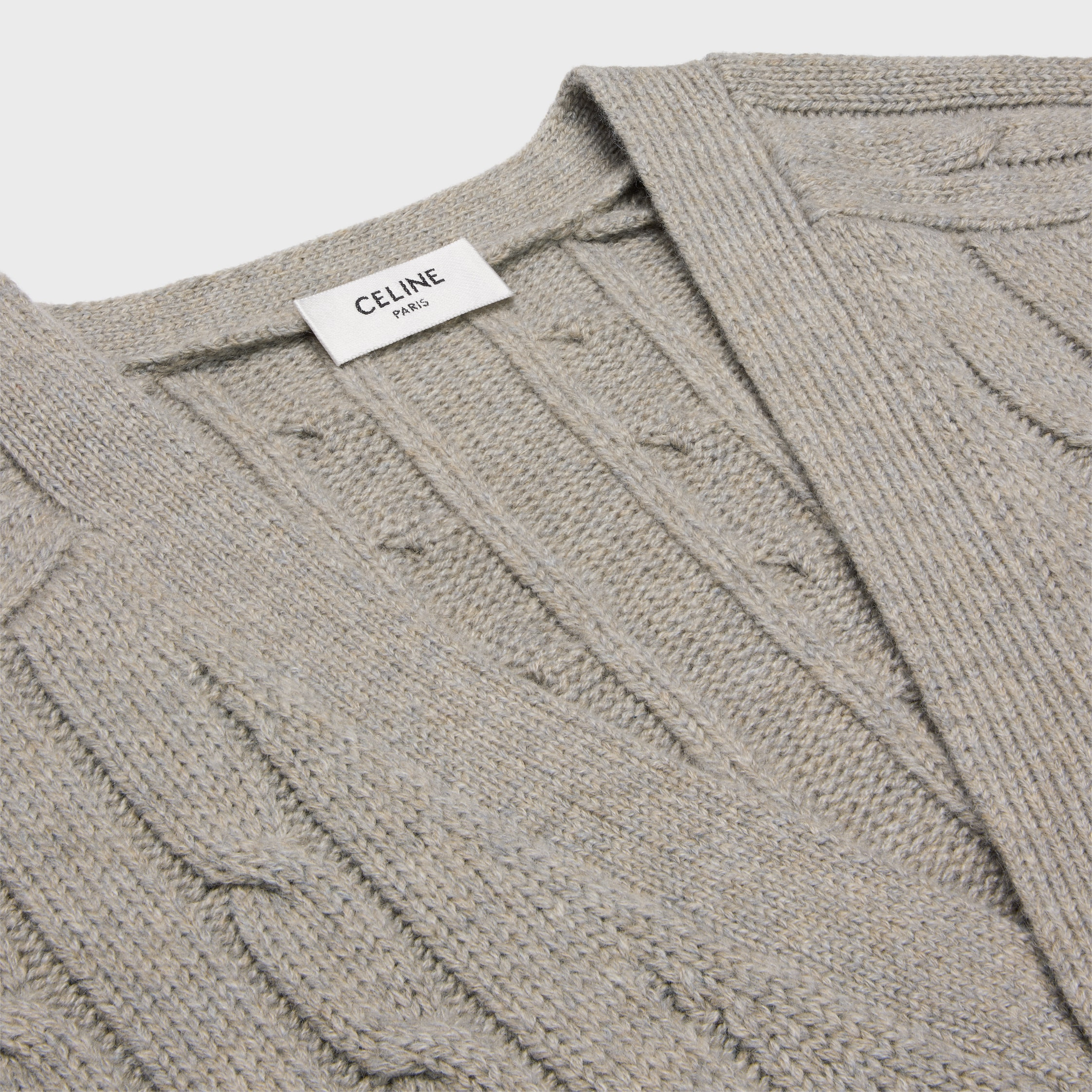 triomphe cardigan in cable-knit cashmere - 3
